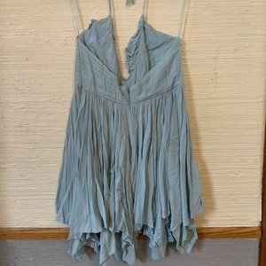 Free People Light Teal Halter Top